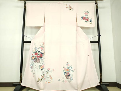 平和屋着物●訪問着　友禅　作家物　花車文　暈し染め　正絹　逸品　DABD1071ps