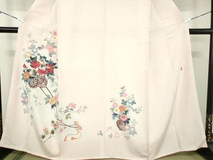 平和屋着物●訪問着　友禅　作家物　花車文　暈し染め　正絹　逸品　DABD1071ps