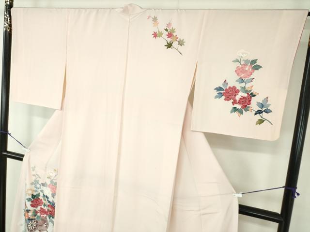 平和屋着物●訪問着　友禅　作家物　花車文　暈し染め　正絹　逸品　DABD1071ps