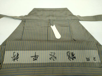 平和屋着物●男性　行灯袴　鶴客平袴　縞　正絹　逸品　DABD1073ps
