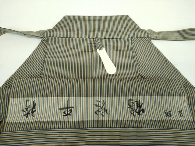 平和屋着物●男性　行灯袴　鶴客平袴　縞　正絹　逸品　DABD1073ps