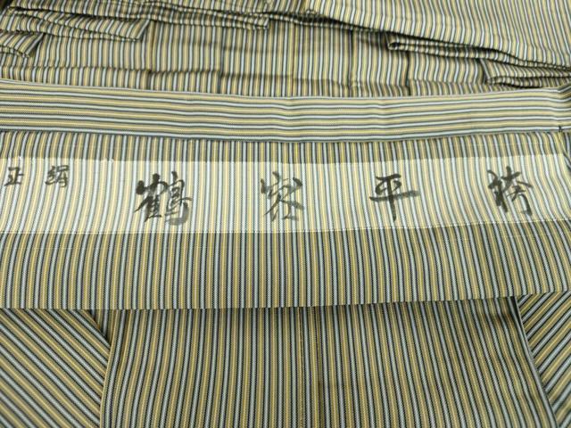 平和屋着物●男性　行灯袴　鶴客平袴　縞　正絹　逸品　DABD1073ps