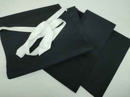 平和屋着物●つけ帯　羊　黒地　正絹　逸品　未使用　DABD1081ps