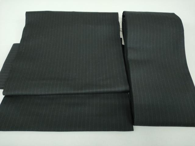 平和屋着物●ワンタッチつけ帯　縞　黒地　逸品　未使用　DABD1086ps