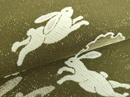 平和屋着物●六通柄袋帯　唐織　すかし織　吉祥文様　金糸　さが美扱い　正絹　逸品　DABD1110ps