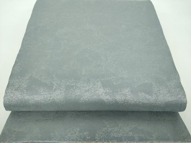 平和屋着物●両面　太鼓柄袋帯　藍　流水文　金銀糸　正絹　逸品　未使用　DABD1118ps