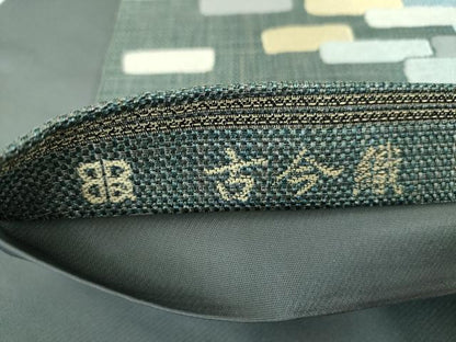 平和屋着物●西陣　服部織物謹製　六通柄袋帯　古今織　霞文　金銀糸　正絹　逸品　DABD1128ps