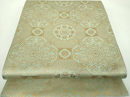 平和屋着物●龍村晋謹製　六通柄袋帯　東徳庵蜀江錦　金糸　正絹　逸品　DABD1139ps