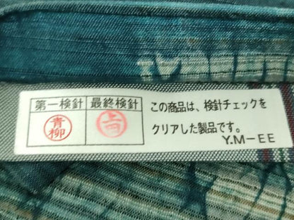 平和屋着物●両面　全通柄袋帯　紬地　杢目絞り　横段文　正絹　逸品　DABD1151ps