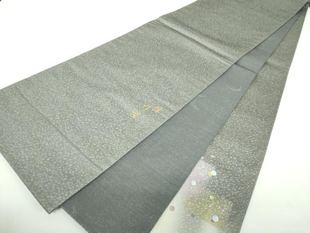 平和屋着物●日本画家　濡れ描き友禅作家　高橋峰陵　太鼓柄袋帯　手描き　梟　さが美扱い　正絹　逸品　DABD1156ps