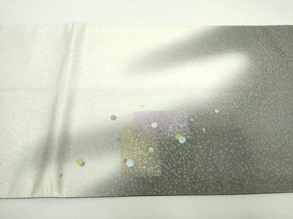 平和屋着物●日本画家　濡れ描き友禅作家　高橋峰陵　太鼓柄袋帯　手描き　梟　さが美扱い　正絹　逸品　DABD1156ps