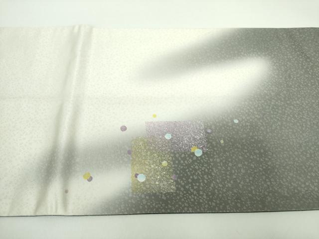 平和屋着物●日本画家　濡れ描き友禅作家　高橋峰陵　太鼓柄袋帯　手描き　梟　さが美扱い　正絹　逸品　DABD1156ps