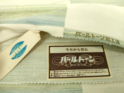 平和屋着物●猪俣尚紅　紅花紬　米沢　両面　全通柄　京袋帯　草木染　市松文様　証紙付き　正絹　逸品　DABD1159ps