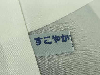 平和屋着物●訪問着　紬地　花織　横段文　正絹　逸品　未使用　DABD1199ps