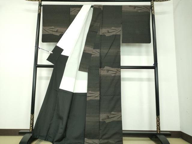 平和屋着物●本場大島紬　9マルキ　花熨斗文　正絹　逸品　DABD1200ps