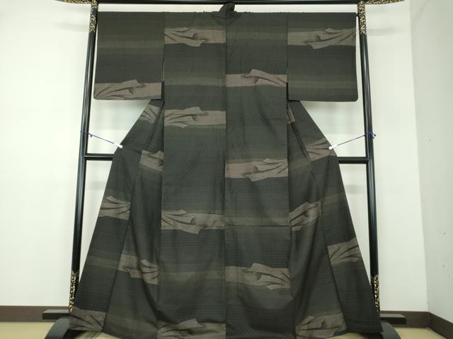 平和屋着物●本場大島紬　9マルキ　花熨斗文　正絹　逸品　DABD1200ps