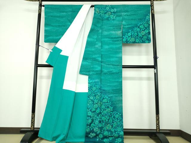 平和屋着物●越後十日町の一流染匠　桐屋・翠山工房　訪問着　絞り　辻が花　暈し染め　金彩　正絹　逸品　DABD1202ps