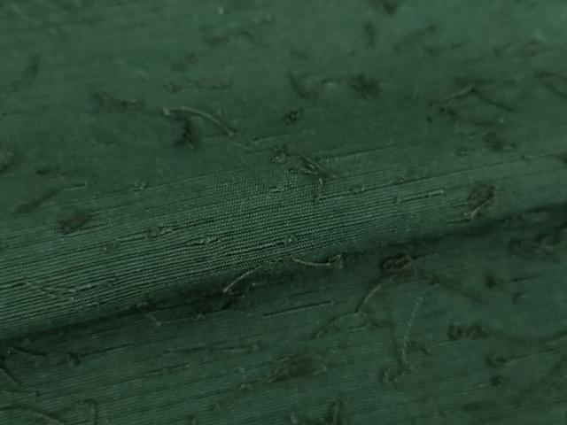 平和屋着物●男性　髭紬　濃緑色　正絹　逸品　未使用　DABD1212ps