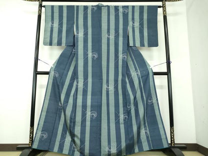 平和屋着物●上質な紬　伊勢海老　正絹　逸品　DABD1220ps
