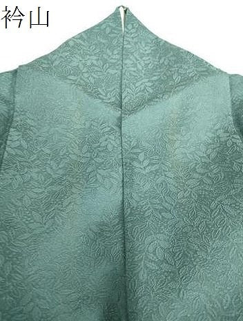 平和屋着物●上質な色無地　草葉地紋　御召茶色　正絹　逸品　DABD1222ps