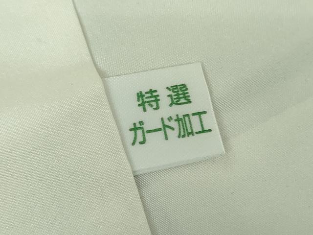 平和屋着物●上質な色無地　草葉地紋　御召茶色　正絹　逸品　DABD1222ps
