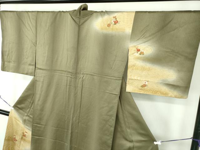 平和屋着物●訪問着　流水花文　暈し染め　金彩　工芸染織小いけ謹製　正絹　逸品　DABD1223ps