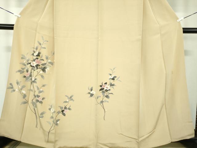 平和屋着物●訪問着　友禅　作家物　枝花文　正絹　逸品　DABD1226ps
