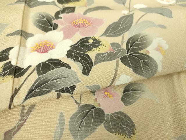 平和屋着物●訪問着　友禅　作家物　枝花文　正絹　逸品　DABD1226ps