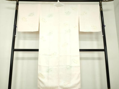 平和屋着物●上質な長襦袢　袷　舞桜　暈し染め　正絹　逸品　未使用　DABD1232ps