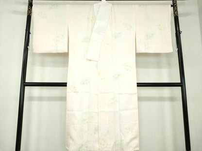 平和屋着物●上質な長襦袢　袷　舞桜　暈し染め　正絹　逸品　未使用　DABD1232ps