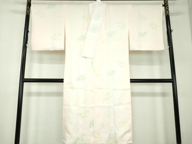 平和屋着物●上質な長襦袢　袷　舞桜　暈し染め　正絹　逸品　未使用　DABD1232ps