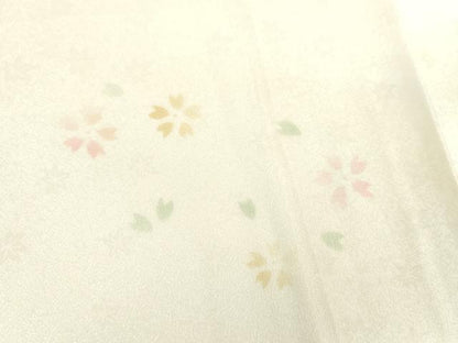 平和屋着物●上質な長襦袢　袷　舞桜　暈し染め　正絹　逸品　未使用　DABD1232ps
