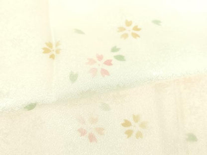 平和屋着物●上質な長襦袢　袷　舞桜　暈し染め　正絹　逸品　未使用　DABD1232ps