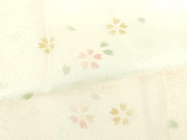 平和屋着物●上質な長襦袢　袷　舞桜　暈し染め　正絹　逸品　未使用　DABD1232ps