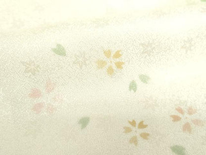 平和屋着物●上質な長襦袢　袷　舞桜　暈し染め　正絹　逸品　未使用　DABD1232ps