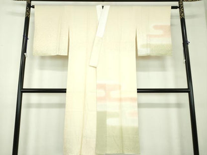 平和屋着物●上質な長襦袢　袷　舞桜地紋　暈し染め　正絹　逸品　未使用　DABD1235ps