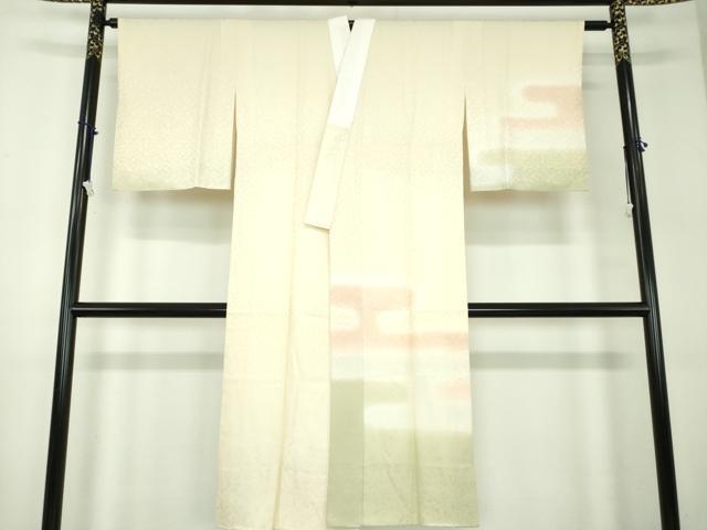 平和屋着物●上質な長襦袢　袷　舞桜地紋　暈し染め　正絹　逸品　未使用　DABD1235ps