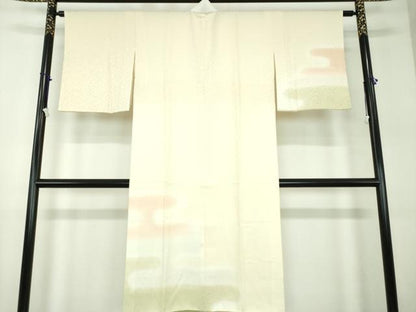 平和屋着物●上質な長襦袢　袷　舞桜地紋　暈し染め　正絹　逸品　未使用　DABD1235ps