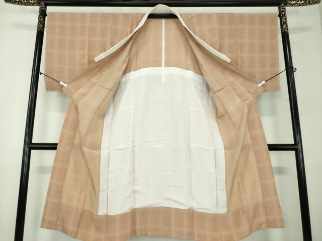 平和屋着物●上質な長襦袢　無双仕立て　格子　ますいわ屋扱い　正絹　逸品　未使用　DABD1236ps