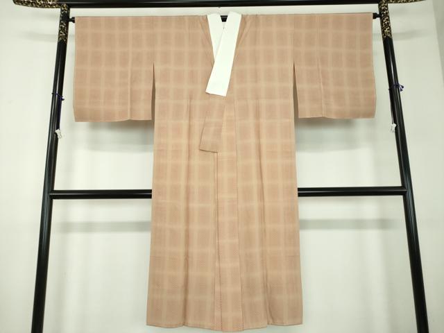 平和屋着物●上質な長襦袢　無双仕立て　格子　ますいわ屋扱い　正絹　逸品　未使用　DABD1236ps