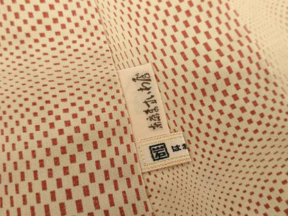 平和屋着物●上質な長襦袢　無双仕立て　格子　ますいわ屋扱い　正絹　逸品　未使用　DABD1236ps