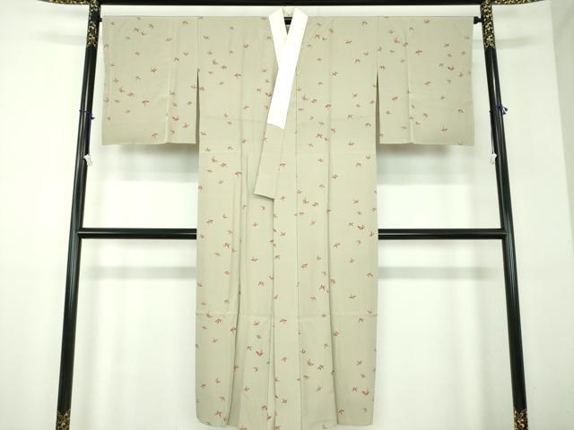平和屋着物●上質な長襦袢　袷　折り鶴　正絹　逸品　未使用　DABD1237ps