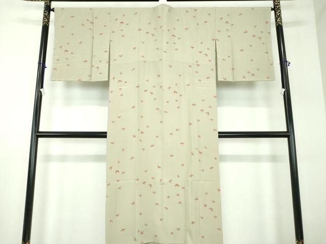 平和屋着物●上質な長襦袢　袷　折り鶴　正絹　逸品　未使用　DABD1237ps