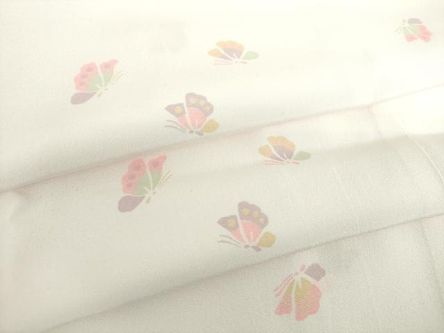 平和屋着物●上質な長襦袢　無双仕立て　舞蝶文　正絹　逸品　未使用　DABD1238ps