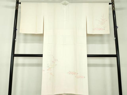 平和屋着物●上質な長襦袢　袷　手描き　草花文　暈し染め　正絹　逸品　未使用　DABD1240ps