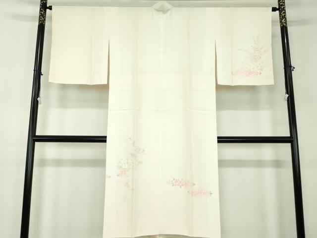 平和屋着物●上質な長襦袢　袷　手描き　草花文　暈し染め　正絹　逸品　未使用　DABD1240ps