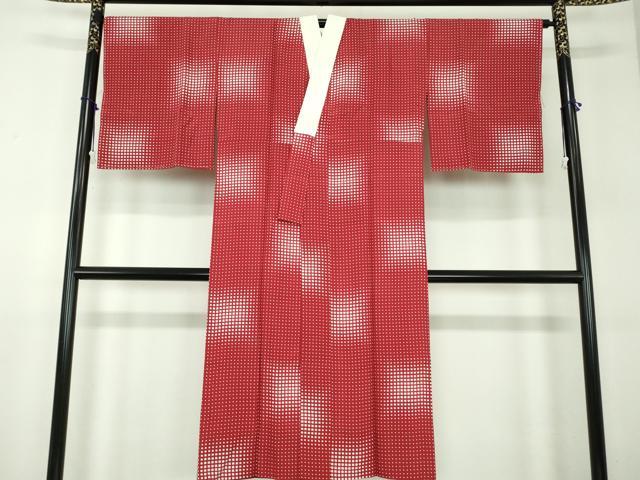 平和屋着物●上質な長襦袢　無双仕立て　格子　やまと誂製　正絹　逸品　未使用　DABD1241ps