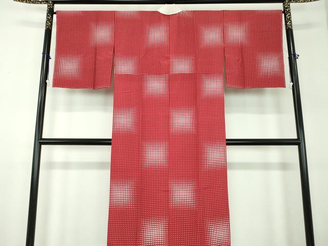 平和屋着物●上質な長襦袢　無双仕立て　格子　やまと誂製　正絹　逸品　未使用　DABD1241ps