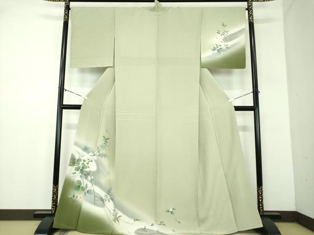 平和屋着物●訪問着　手描き　藤花房　南天文　暈し染め　金彩　やまと誂製　正絹　逸品　未使用　DABD1248ps