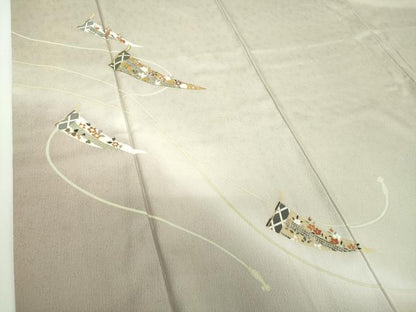 平和屋着物●訪問着　吉祥花文　暈し染め　金彩　やまと誂製　正絹　逸品　DABD1249ps